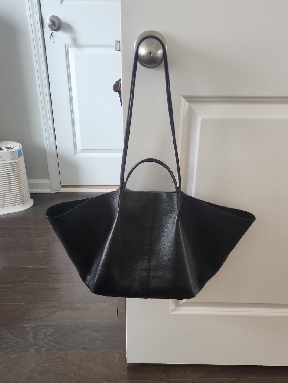 All Saints Black Leather Tote Bag - Womens Shoulder Bag